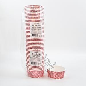 일회용 종이 밥그릇 380ml 50개입 국그릇 분식용기 캠핑용 야외활동 컵밥 비빔밥 덮밥 떡볶이 포장 용기