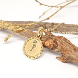 14k 드로우 크로바 코인 목걸이 OPDLN1260