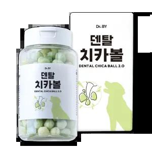 닥터바이 강아지 치석 제거 간식 입냄새 완화 덴탈치카볼
