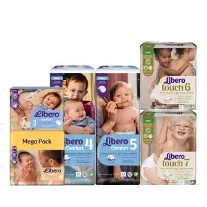 [공식업체] 리베로 기저귀 터치/ 컴포트 밴드형 1단계 2단계 3단계 4단계 5단계 6단계 7단계