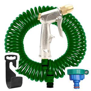 더쏴 물호스 물호수 고압 분사기 베란다 세차 워터건 롱건+코일 7.5M 세트