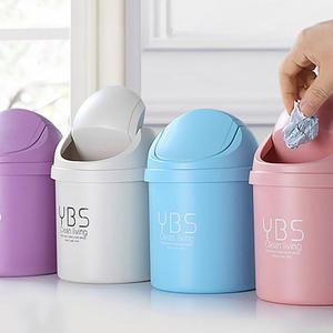 파스텔 휴지통 소형 슬림 스윙 미니 화장대 쓰레기통 화장실 틈새 책상 욕실 탁상 사무실 작은 쓰래기통