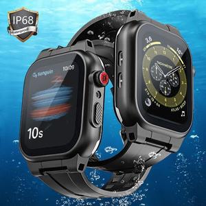 [수나르]애플워치9 8 7 41mm 45mm 호환 프리미엄 케이스 일체형 풀커버 방수 스트랩 밴드 시계줄