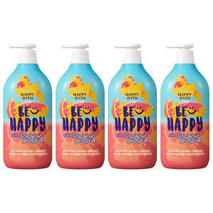 해피바스 스마일 바디워시 자몽오렌지, 900g, 4개