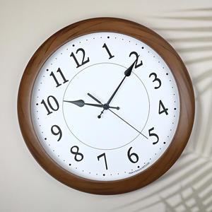 400파이 월넛 고급 우드라인 벽 시계 판촉 대형 사무실 관공서 은행 사무실 원목 무소음