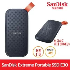 샌디스크 Portable SSD E30 1TB ( 외장SSD ) (읽기속도 최대 800MB/s) 신제품
