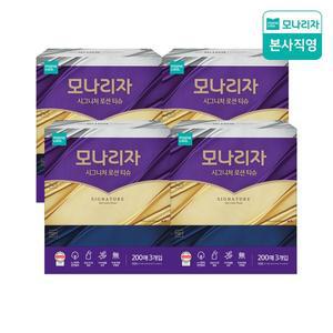 [모나리자] 로션 미용티슈 200매3입 4팩 (총12입) 로션티슈 각티슈