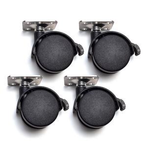 두일 브레이크 가구바퀴 4개 가구 의자 캐스타 소형 책상바퀴 캐스터 무소음