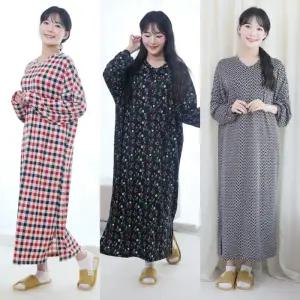 피치기모 오버핏 롱원피스잠옷 홈웨어원피스 빅사이즈