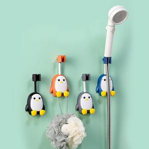펭귄 샤워기거치대 샤워기걸이 샤워기 홀더 흡착식 헤드걸이