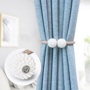 인테리어소품 자석 커튼 타이 진주 볼 정리 끈 KK556