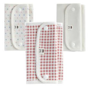 바니블라썸 아기띠 침받이 핑크체크도트 3종세트, 1개