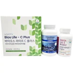 유니시티 정품 바이오스 라이프 C 플러스 세트 (C플러스, 오메가3리졸브, 클로로파워 세트)