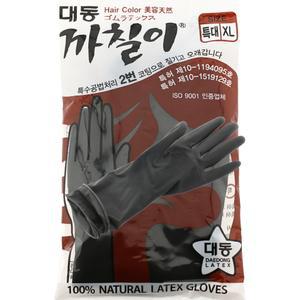 대동 까칠이 천연 라텍스장갑 미용장갑 블랙 특대(XL)