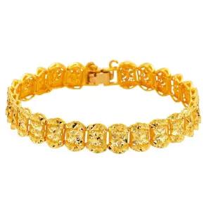 갤러리아 여자 순금 팔찌 체인 폴딩 꽃 금 24K 18.75g 18K장식