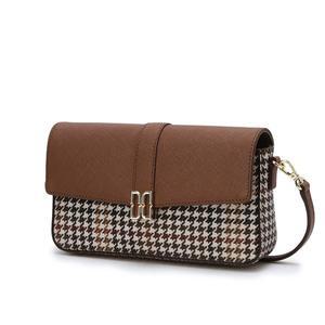 [닥스](강남점)DCWA4E119W2 브라운 체크배색 가죽 크로스백