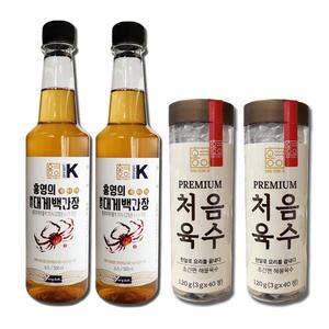 홍영의 인기 세트 상품(붉은대게 백간장500ml 2개+처음육수40정 2개) / 만능 홍게 맛 어간장