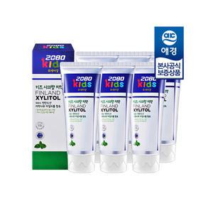 [2080]2080 키즈 자일리톨 치약 사과향 80g x6개