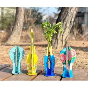 꽃병 만들기 diy 키트 화분 화병 미술 색칠 꾸미기 5월 가정의달 봄 우드 공예 세트