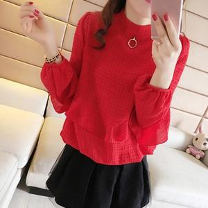 여성 플리츠 블라우스 세련된 오피스룩 긴팔 블라우스 봄가을용