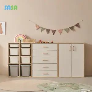 레이나 유아동5단서랍장+옷장+장난감정리함 세트(원목발통제외)