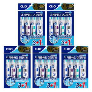 크리오 센스 프로그레스R 이중미세모 칫솔 3+1개입 X 5개