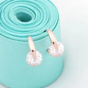 기본귀걸이 14K 골드필드 핀 빅 큐빅 로즈골드 원터치링 귀걸이 귀걸이선물