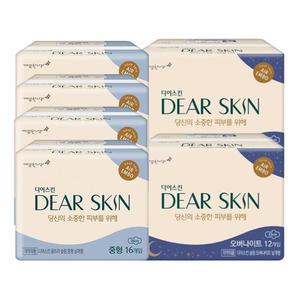 디어스킨 에어엠보 중형16p 4팩 + 오버나이트12p 2팩
