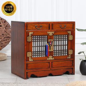 원목 창살 협탁 엔틱