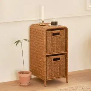 하우스 레시피 PP라탄 2단 수납장 슬림