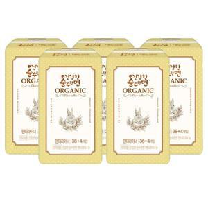 깨끗한나라 건강한 순수한면 유기농 슈퍼롱 팬티라이너(36+4P)x5팩