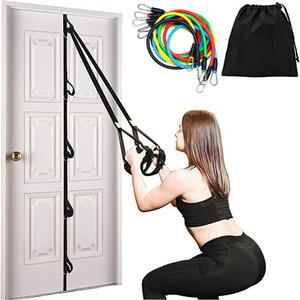 도어앵커 5종 튜브 세트 라텍스 요가밴드 문틈 튜빙밴드 스트레칭 필라테스 저항 근력 고무 코어 상체 헬스 운동 스트레칭 홈트