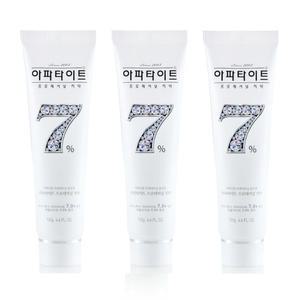 아파타이트7 3개 미백 치약 어메이징 브라이트닝 솔루션 제올라이트 치태 잇몸질환 충치예방 화이트닝 반짝이는 튼튼한치아 약국용 기능성 연애인치약 니코틴 구취제거 임플란트