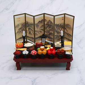 미니작소 납골당꾸미기 미니어처 전통 1인 제사상 추모 소품 장례용품