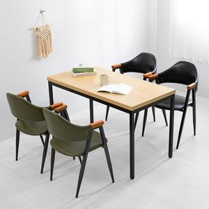 [공간미가구]네추럴S 1200x600 올리브 4인 식탁 테이블 세트