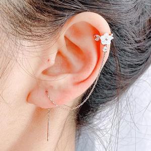 [오노마] ONM (낱개판매) 무궁화 꽃이 피었다 체인 이어커프/귀걸이