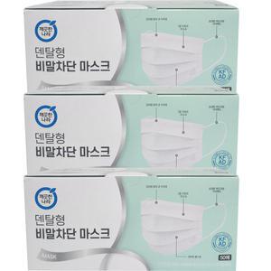 깨끗한나라 덴탈형 비말차단마스크 KF-AD 50매 x3개 (총150매)