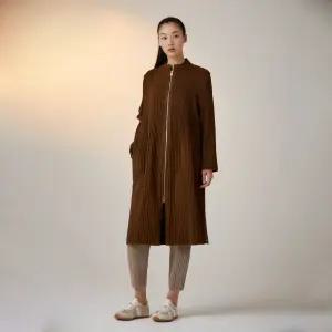 자가드 퀼팅 하이넥 롱 자켓_PPJKW024002