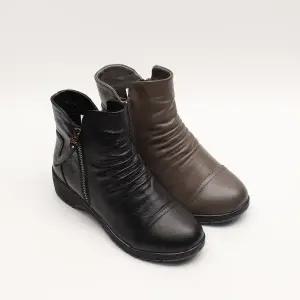 [롯데백화점]원더슈즈 프리미엄 천연소가죽 모건 앵글 부츠 4CM P-907
