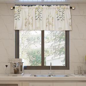 [KGPQTT8L_4A]여름정원 도어가림막 바란스 주방 속커튼