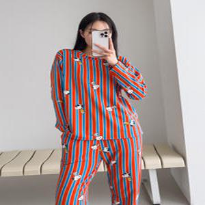 남여공용 스누피 울트라 안감 기모 피치 커플 스트라이프 가을 겨울 상하세트 잠옷