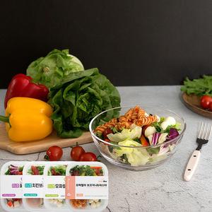 4종 토핑 샐러드 도시락 모짜렐라파스타+꽃맛살+치킨+모짜볼_소스포함