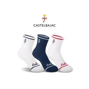 까스텔바작 골프 남여 스포츠 쿠션 압박 중목양말 3족 세트 CSW-01