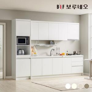 나비드 주방 싱크대 시공 일자형 3m 멀티 수납형 E0 PET소재