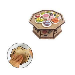 클레이 명절놀이 다과 전통 diy 테이블 만들기 키트 다과상 우드 밥상 음식 교자상
