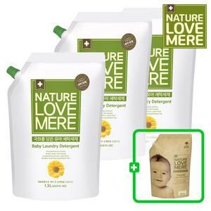 아기세제 1300ml 국화향 리필형 3팩+(GIFT) 500ml 세제 리필 1팩더 총4팩(오리지널향)
