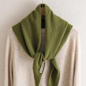 [기타]여자 데일리 베이직 울 니트 삼각숄 무지 머플러