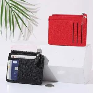 남녀 공용 교통 카드 케이스 지퍼 동전 수납 지갑-WF69E99