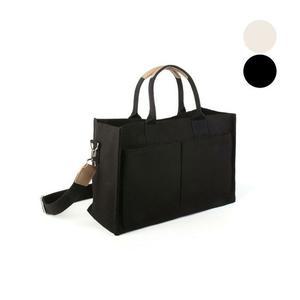 [라일리] Rly 스퀘어 수납 캔버스 데일리 에코백 숄더 데일리 가방