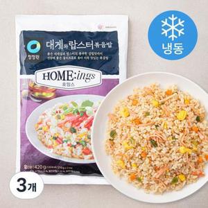청정원 호밍스 대게와 랍스터 볶음밥 2인분 (냉동), 420g, 3개 one option